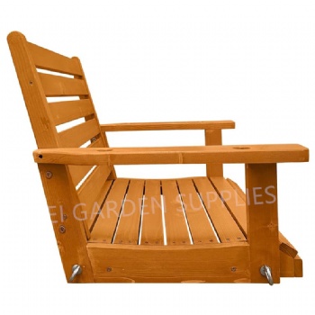 Garden Single Seat Wooden Swing Orange Porch Swing